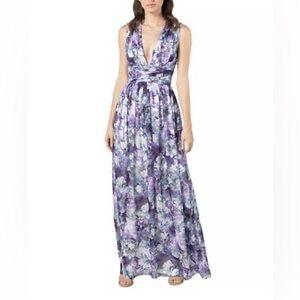 Dress the Population Lavender Floral Maxi Dress